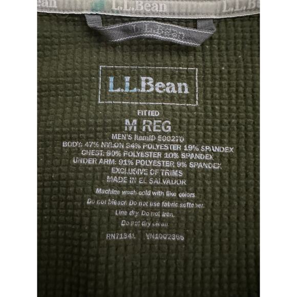 LL Bean Men's Sz M Lightweight Performance Polartec Fleece Half Zip Hoodie - Picture 3 of 9